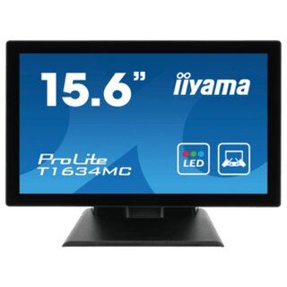 iiyama ProLite T16XX, 39,6cm (15,6), Projected Capacitive, 10 TP, Full HD, USB, Kit (USB), schwarz